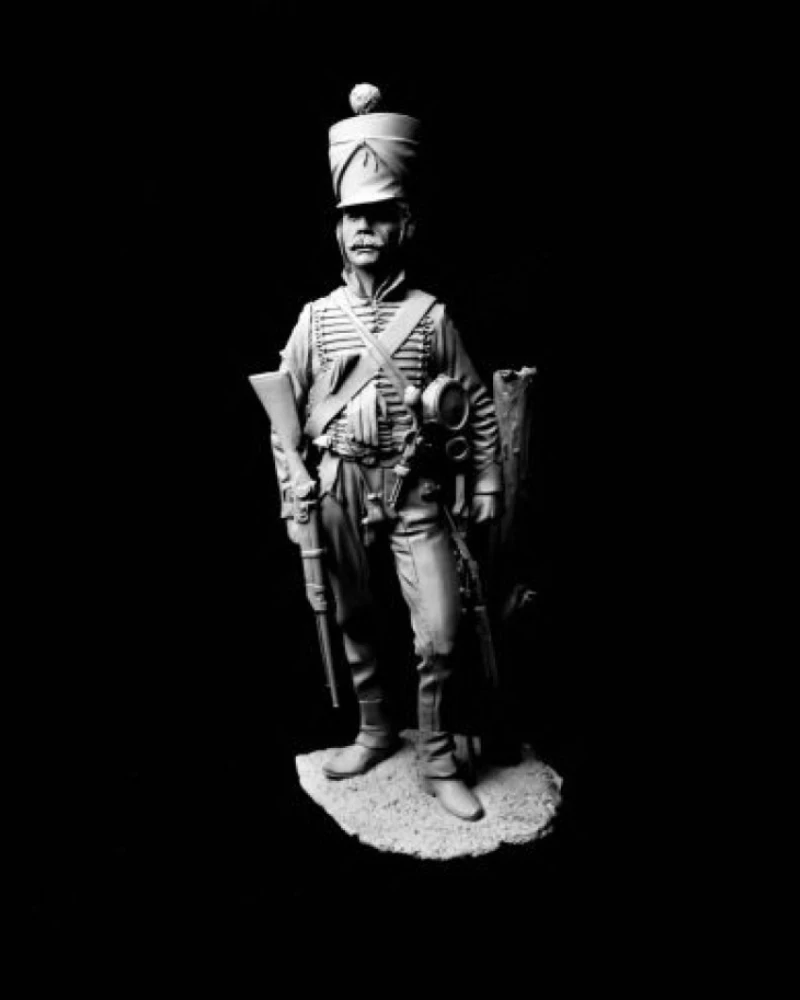 1/16 Scale 120mm DieCast Resin Figure Model Kit French Hussar Hobby Miniature Toys Unassembled Unpainted DIY Diorama