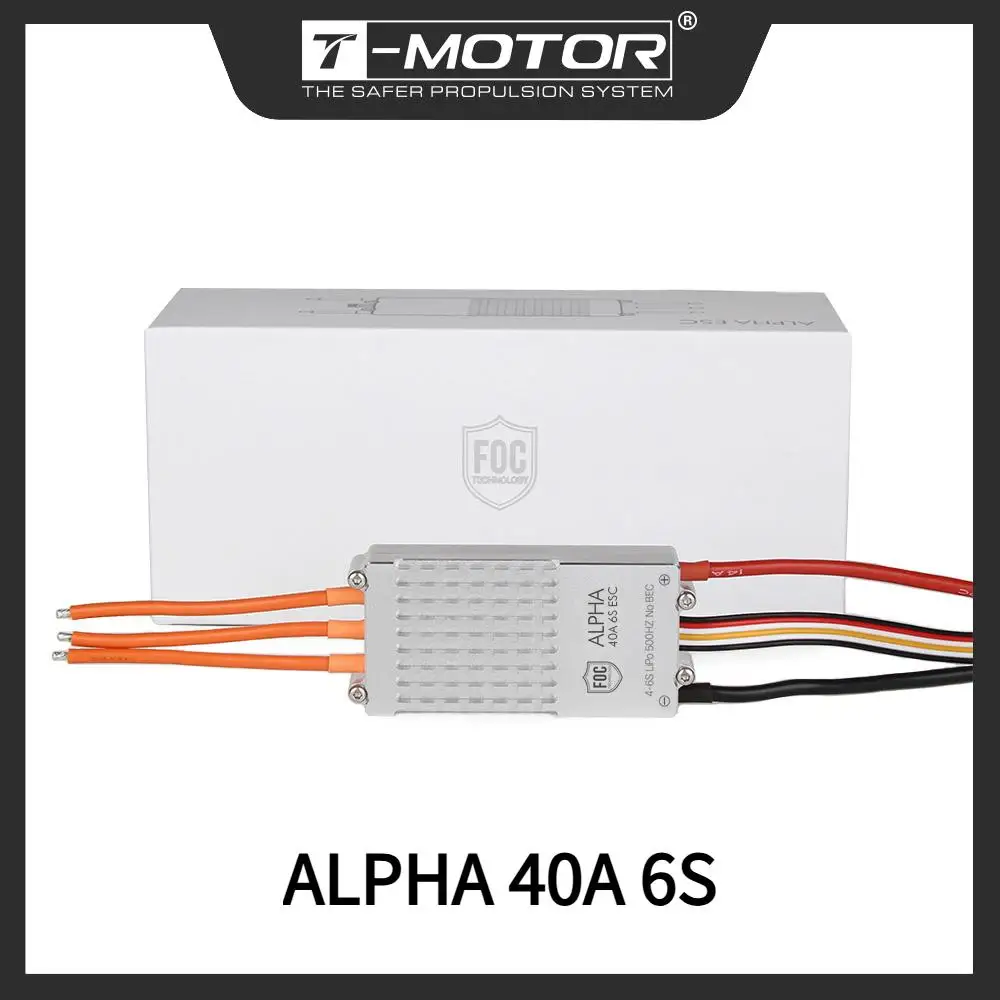 

T-MOTOR ALPHA 40A 6S FOC Multi-Rotor UAVs ESC Electronic Speed Controller for Brushless Motor Multicopter RC Drone MN501S MN601S
