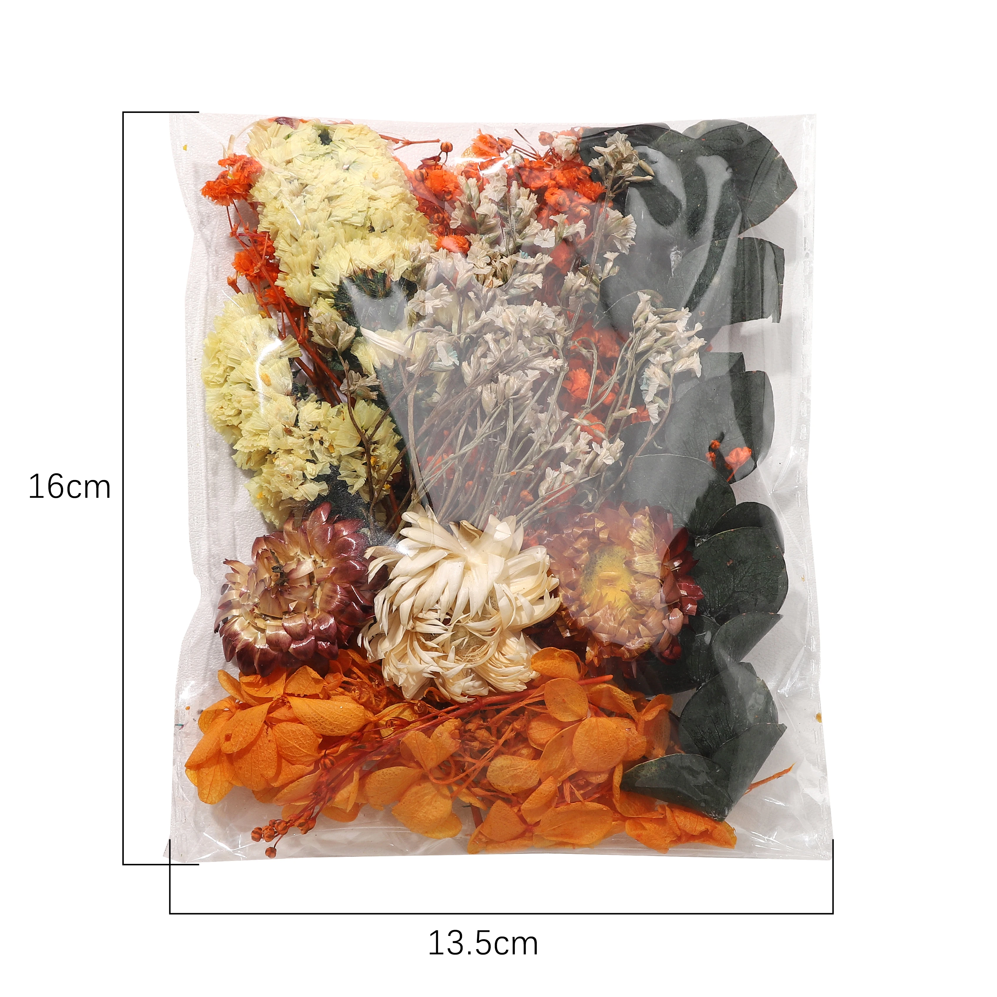 1 Stück 13,5x16cm handgefertigter DIY-Fotorahmen mit Trockenblumen-Materialbeutel für Innen- und Außendekorationen für Feiertagspartys. – Detail 5