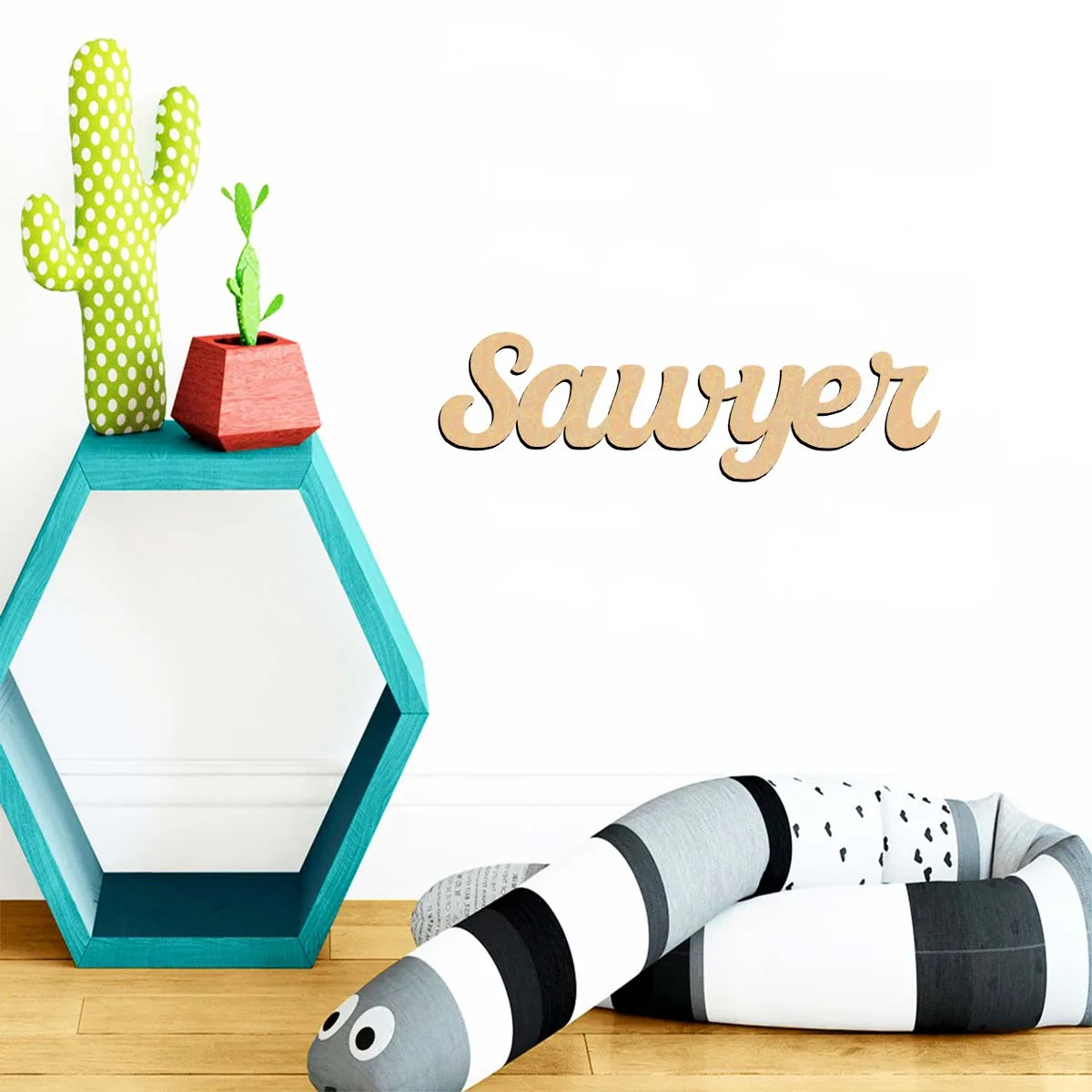 1pc Cartoon Sairyer example Customized Text Wood Material Wooden Sign Wooden Plaque Vertical Orientation Door Hanging Decor