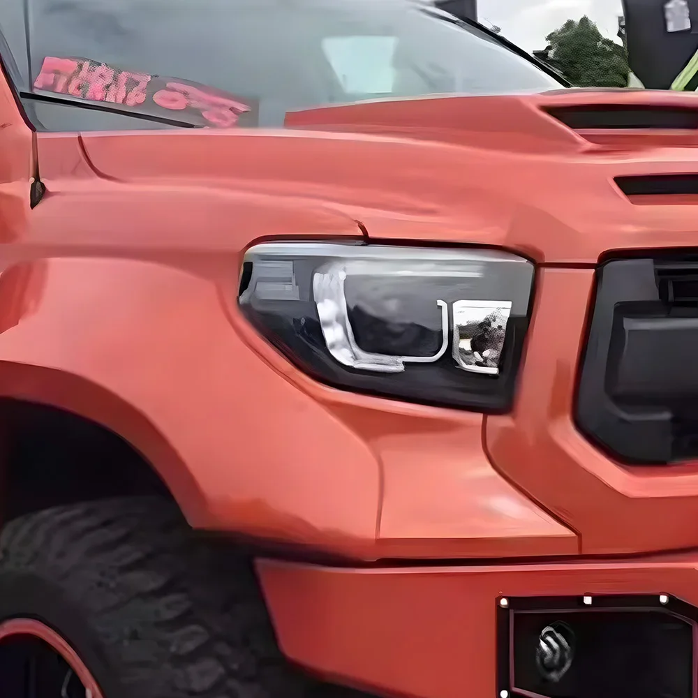 

Автомобильные передние фонари для Toyota Tundra 2014-2020, светодиодные автомобильные фары в сборе, обновление, бифокальные линзы проектора, инструменты, аксессуары