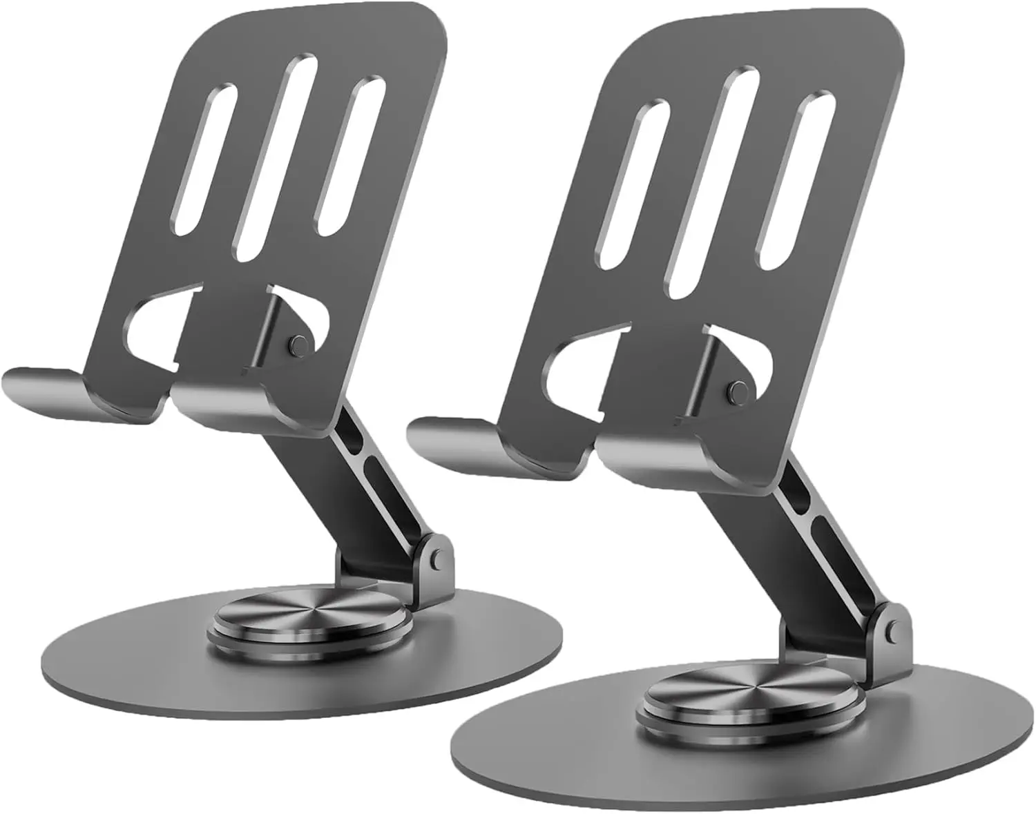 

Metal Cell Stand, Multi-Angel Adjustable 360° Rotation Stand Compatible with and All Smartphones (Grey&Grey)