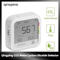 Qingping CO2 Meter Carbon Dioxide Detector WIFI Time Digital LCD Indoor Thermometer Hygrometer Home Temperature Qingping IoT