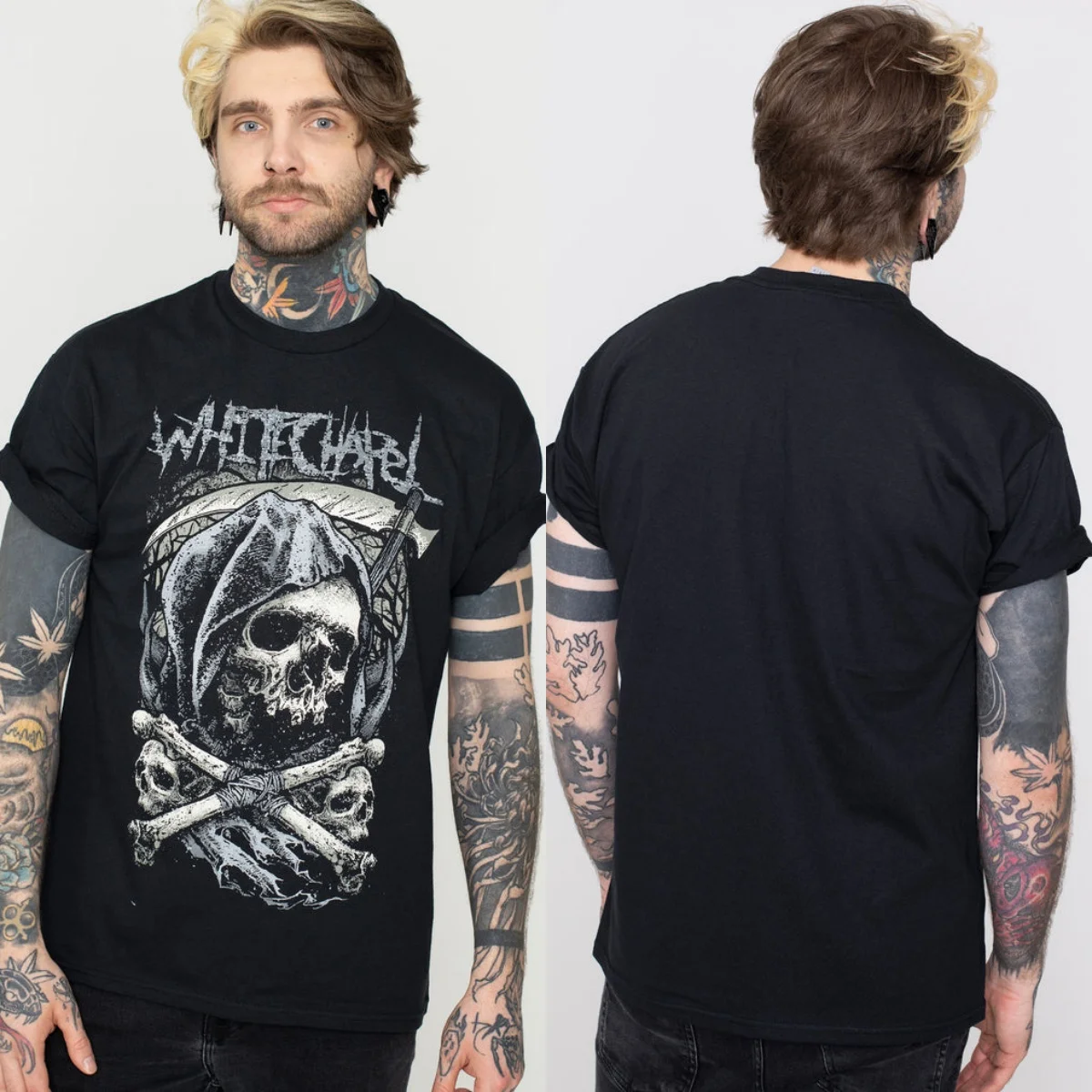 Retro Whitechapel Grafik-Baumwoll-T-Shirt Unisex Sommer Kurzarm Mode Marken-T-Shirt Luxus Casual Vintage Tees – Detail 5