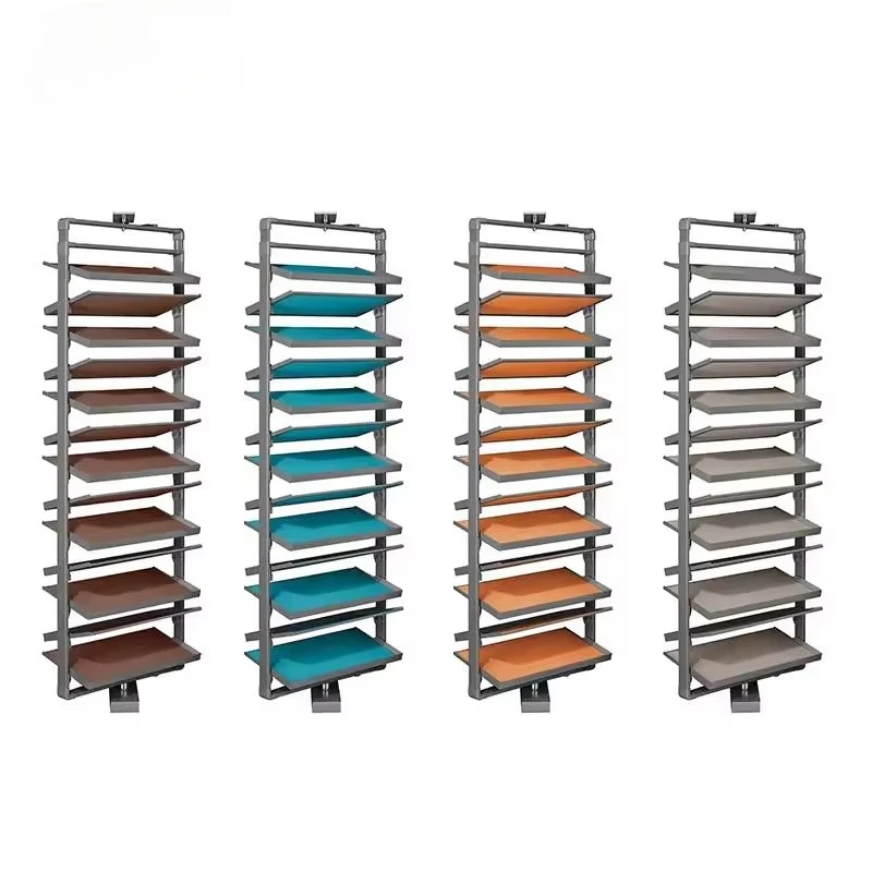 Built-in aluminum alloy 360-degree rotating shoe rack 17-layer shoe cabinet storage