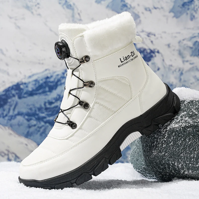 

Men's high-top plush warm casual cotton boots winter new non-slip outdoor snow boots fashion youth Joker tide sports work boots