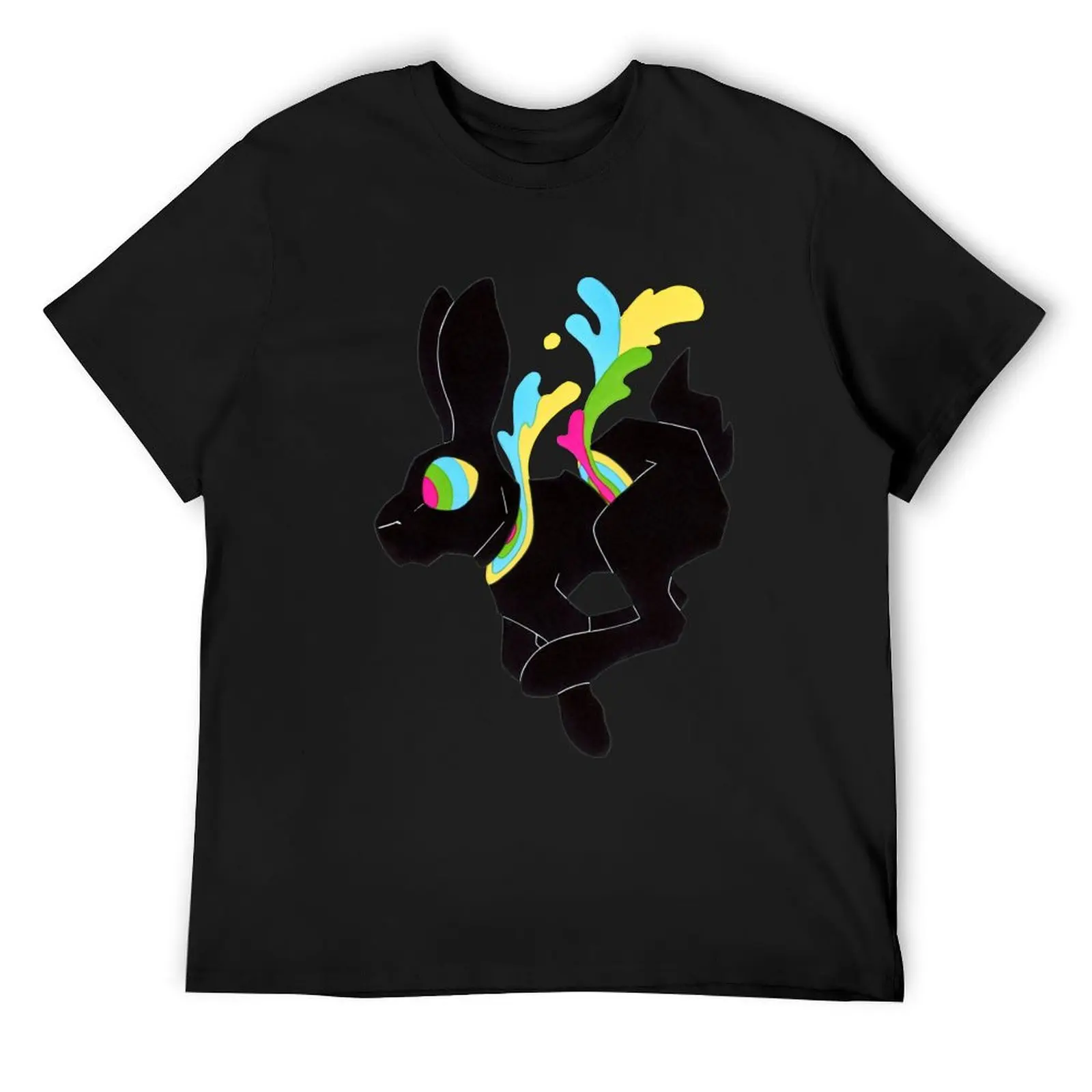 rainbow rabbit T-Shirt aesthetic clothes plus size tops man t shirt t shirts for men pack