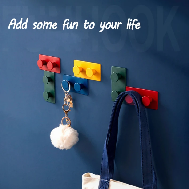 

4 Pieces Hangers Wall Mounted Self Adhesive Keys Coat Holder Living Room Bathroom Hooks Hanging Plastic Organizer