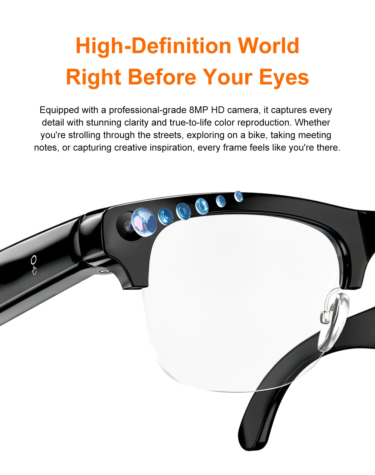 Lenovo 2026 New Smart AI Glasses 800W HD Camera 8K Shooting Image Video Voice Call Translation Bluetooth AI Motorcycle Glasses