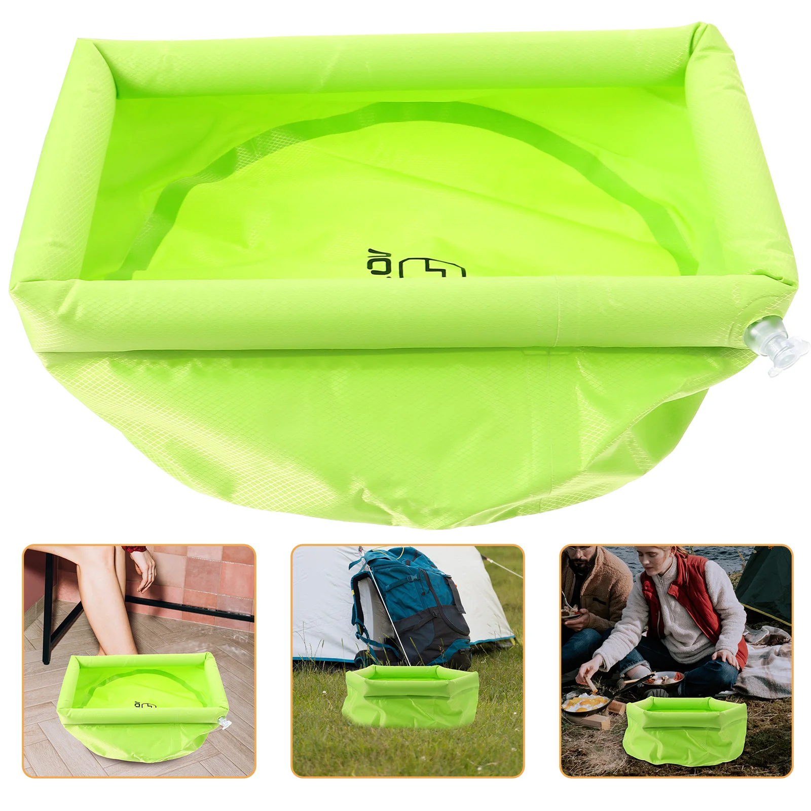 

Inflatable Foot Washing Bucket Portable Folding Washbasin Feet Soaking Bucket Water storage Container multiuse Fishing Camp tool