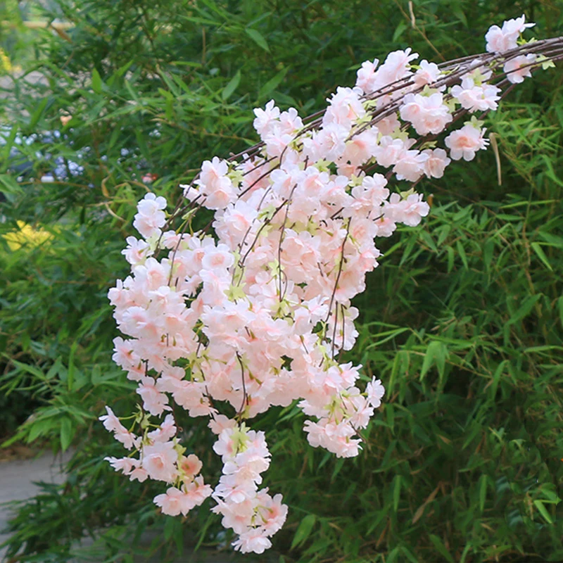 Artificial Cherry Vine Branch Simulation, Flower Vine, Oriental, Home, Living Room, Wedding Banquet, Balcony Decoration