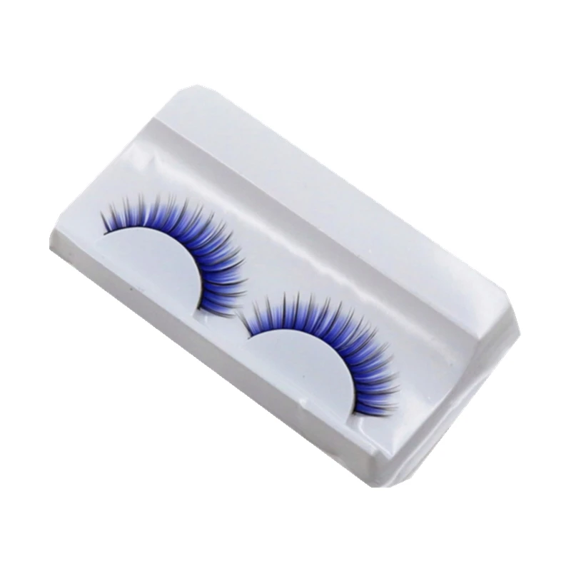 1 pairs colorful exaggerated fake eyelash fashion 3D natural fake eyelashes makeup tool