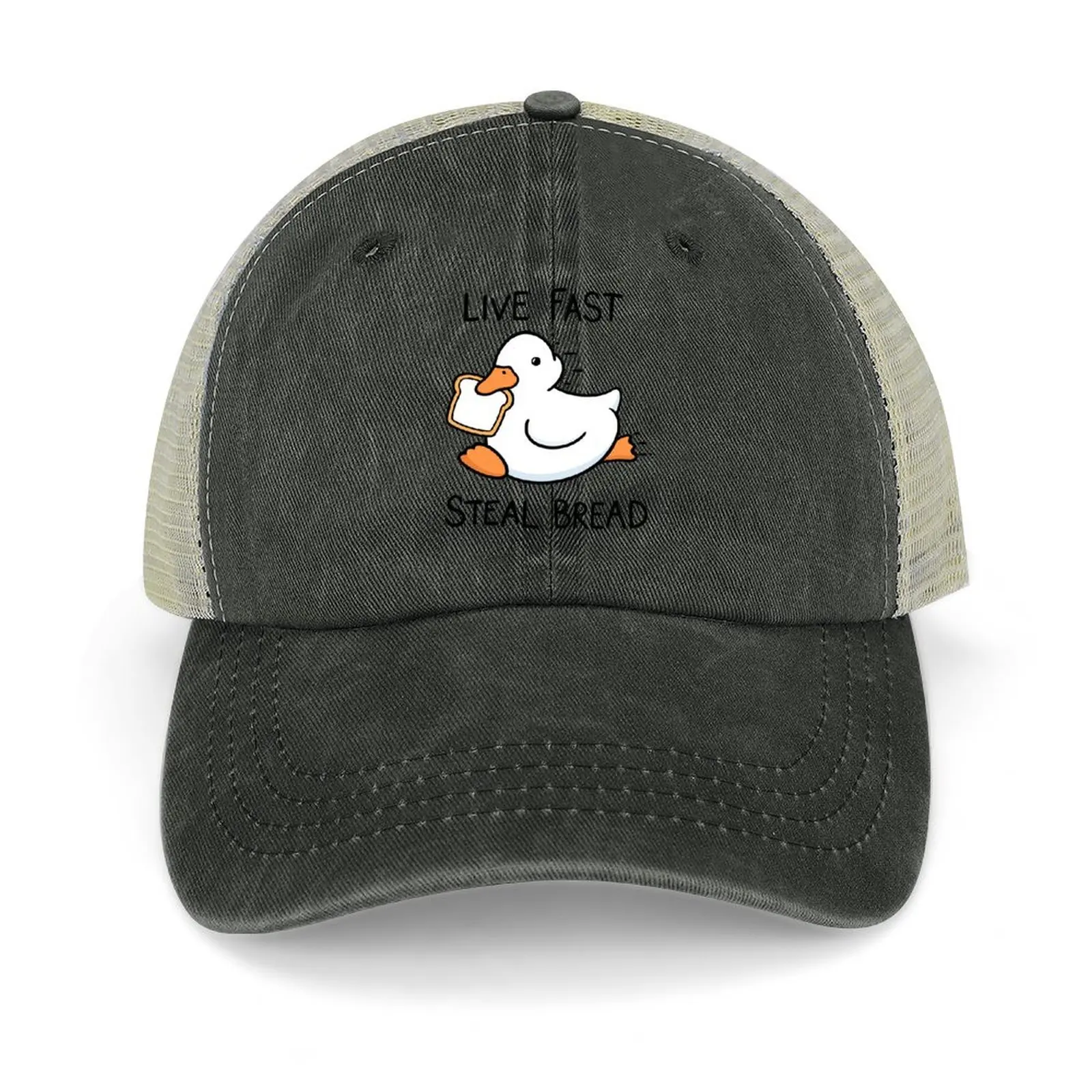 

Live Fast Steal Bread Cute Duck Baseball Cap Rugby New In The Hat hiking hat Christmas Hat Caps Male Women's