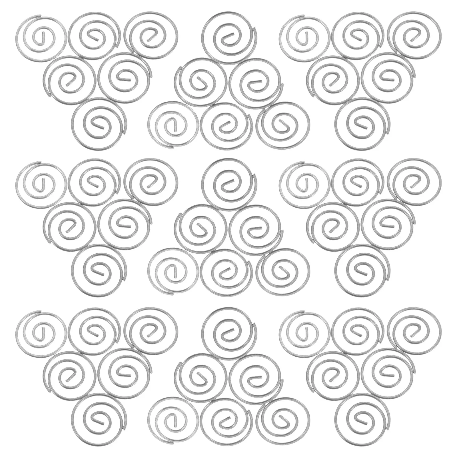 

10Pcs Metal Circular Paper Clips High Strength Round Spiral Paper Clamp Office School Document Sorting Decorative Bookmark Clips