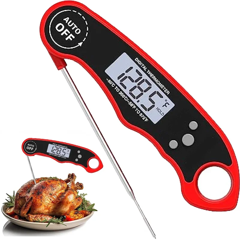 

Kitchen Thermometer Digital Instant Read Meat Thermometer for Grilling and Cooking Waterproof Backlight Calibration