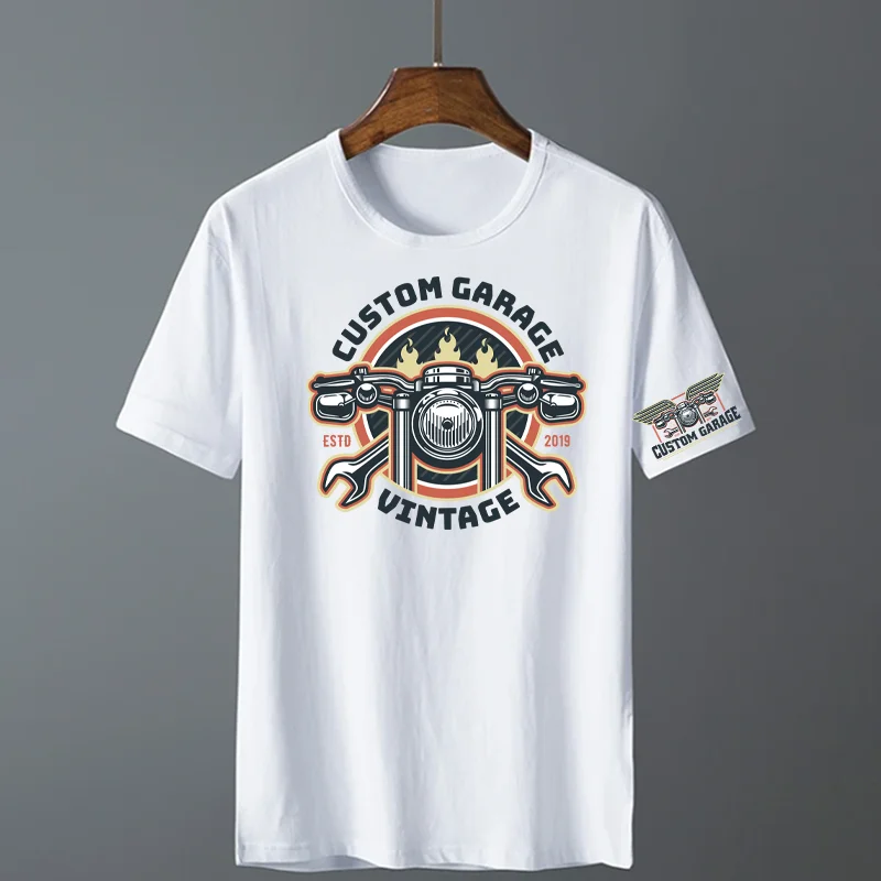 MOTORRACING CLUB CUSTOM naklejki T-Shirt termotransfer dla majsterkowiczów, odzież, koszulka, torba płócienna, spersonalizowana naklejka zmywalna w