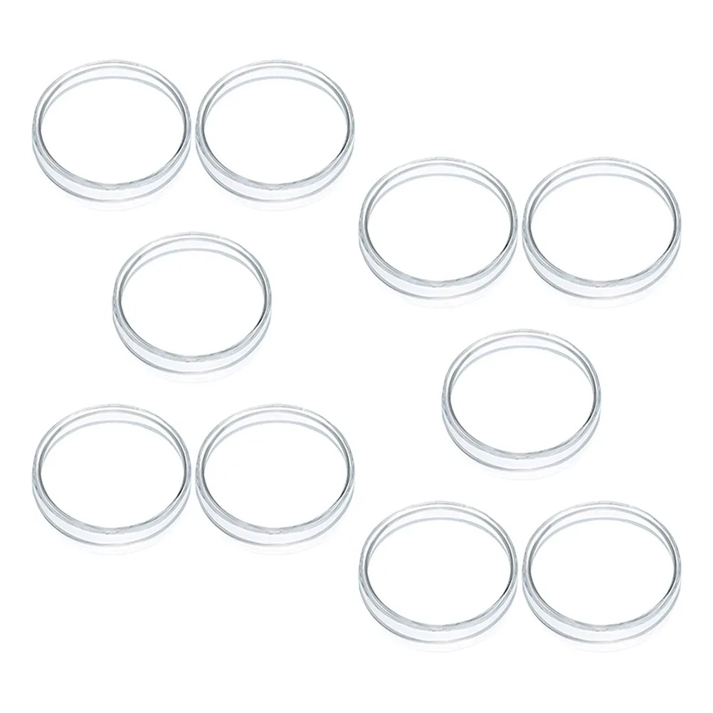 

10 шт. лабораторных чашек Петри, пластиковые агаровые пластины для научных экспериментов, культуральные чашки с крышкой для исследований