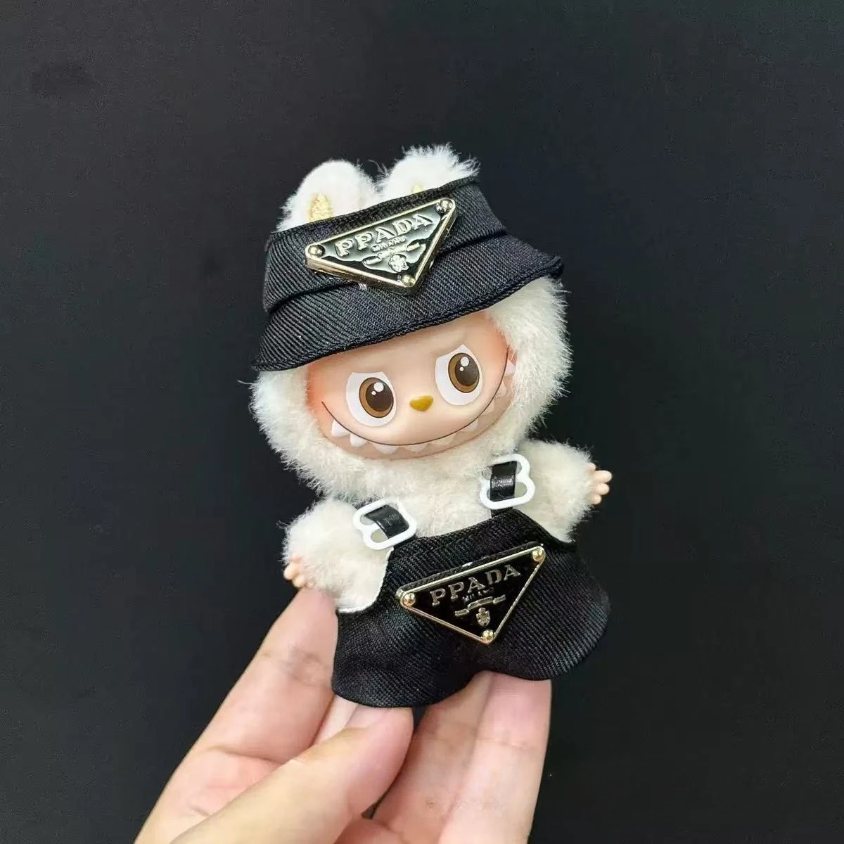 DollDIY اكسسوارات التدريب الجلوس ألعاب الحفلات اللعب Giftsv 4New سروال قصير ل Labubu دمية الملابس مجموعة قبعة 10 سنتيمتر الملابس الأحذية #1