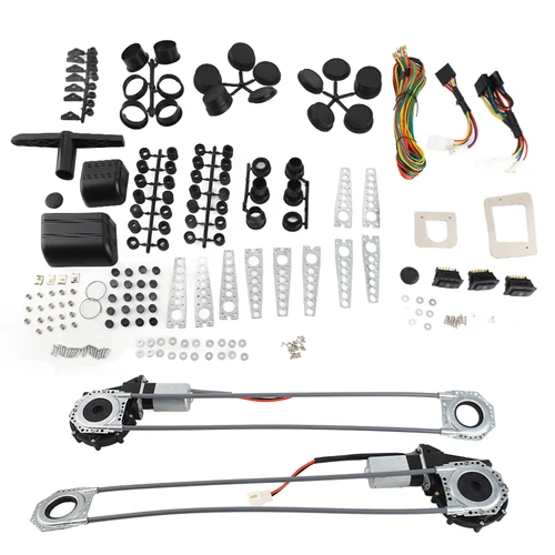 Imagen 1 del producto Kit de conversión de regulador de elevación de ventana eléctrico Universal de 12V para camioneta SUV de 2 puertas, furgoneta y coche