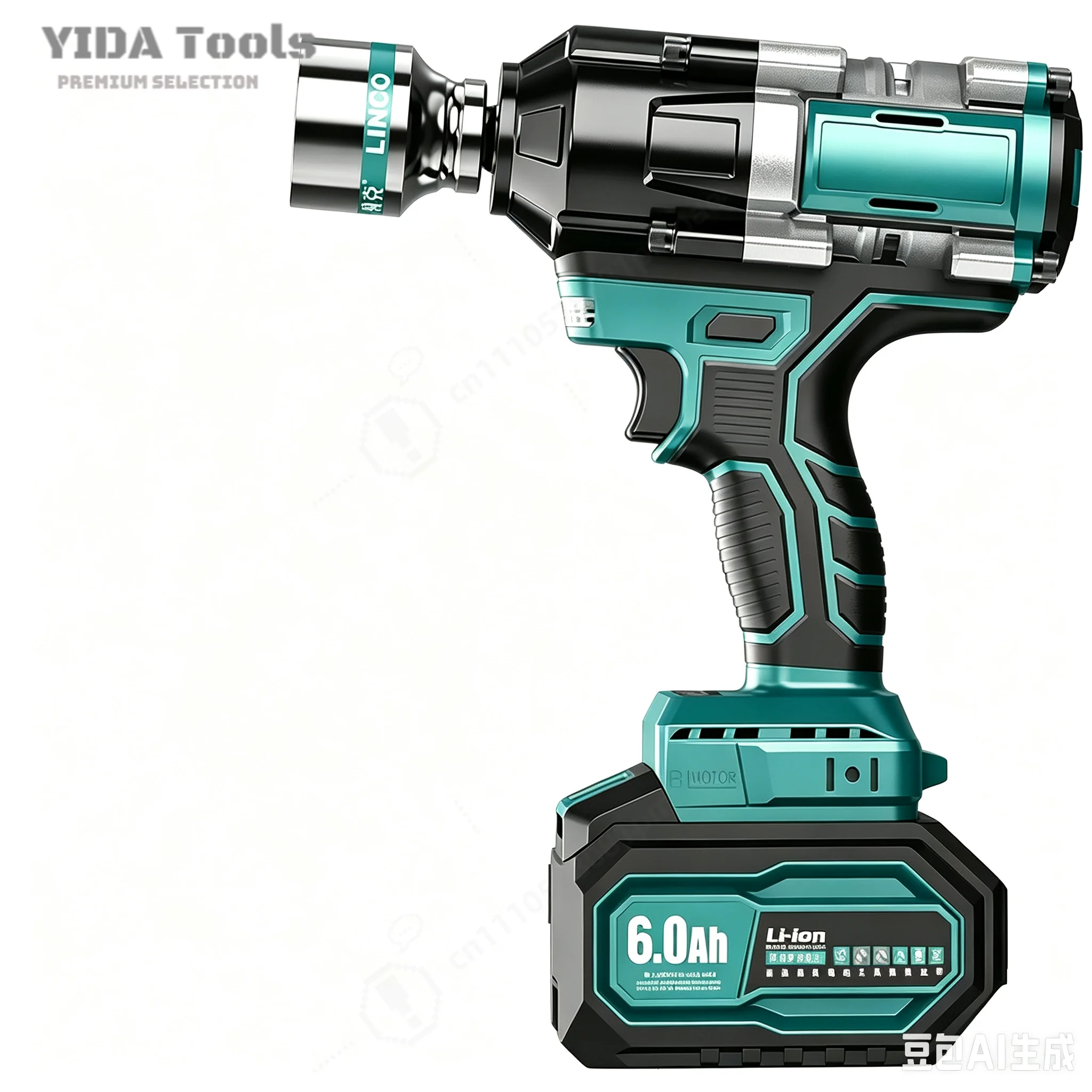 

Large Brushless Electric Impact Wrench High Torque Cordless Lithium Battery Power Tool for Auto Repair Scaffolding Industrial