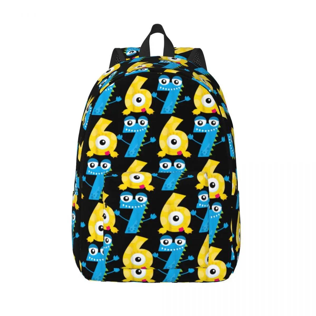 Bruh 67 Six Seven Monsters 6-7 Backpack Middle High College School Student Funny Brainrot Meme Bookbag Men Women Daypack Hiking