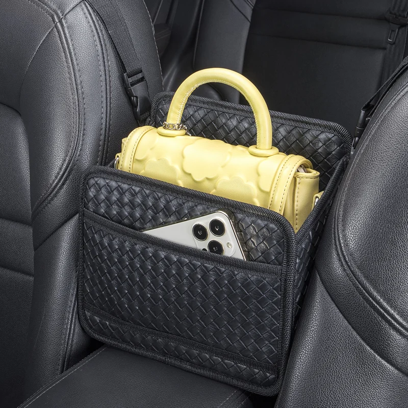 

Car Seat Middle Storage Bag Tissue Box Seat Back Storage Bag Cup Holder Multifunctional Car Back Organizer