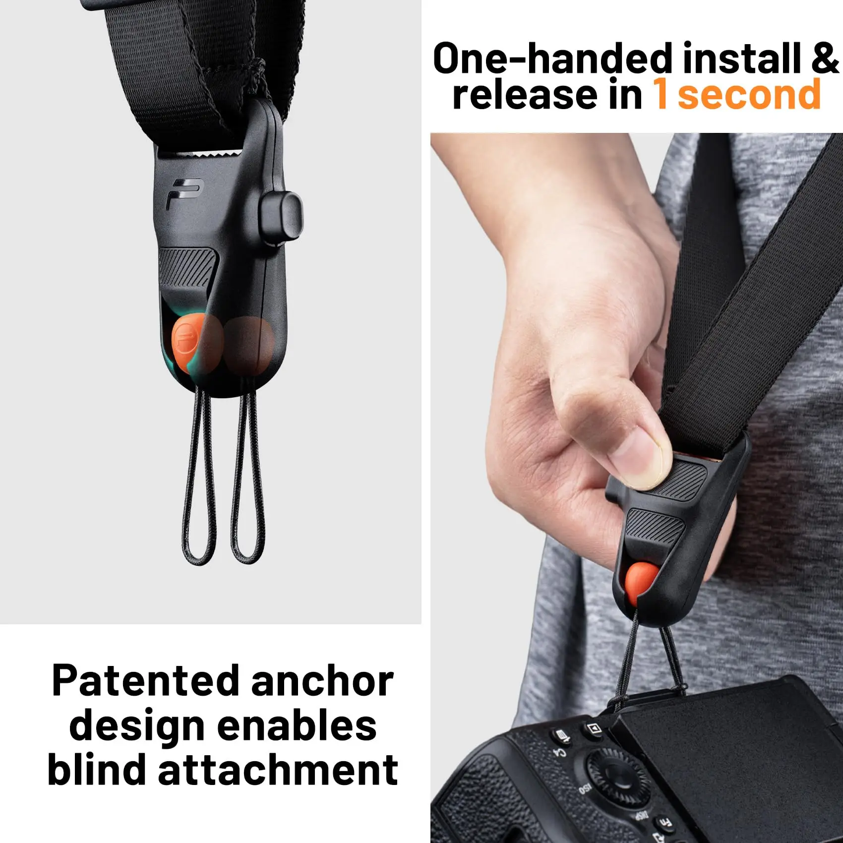 PGYTECH Camera Strap Master, skórzana podwójna uprząż na ramię na 3 kamery, regulowana uprząż na aparat dla profesjonalnych fotografów — zdjęcie produktu 6