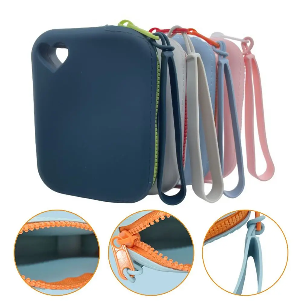 New Silicone Coin Purse Waterproof Multi-purpose Travel Pouch Solid Color Cosmetic Bag Women Girls