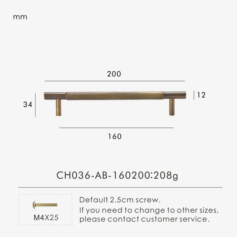 Nurlin Massief Messing Diamantgeslepen Kruisgeknoopte Antiek Messing Kastgrepen Garderobe Trekknoppen T-vormige Knoppen 500mm Lang Beschikbaar