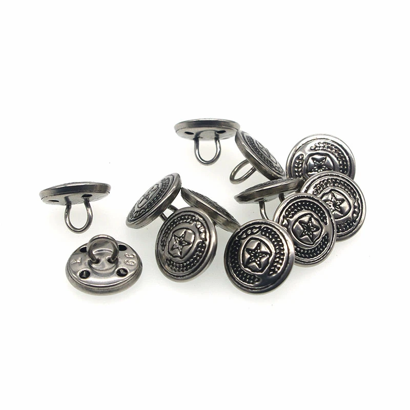 20PCs Metal Sewing Buttons Scrapbooking Round Shank Retro Style 15mm Dia. Costura Botones decorate M1010