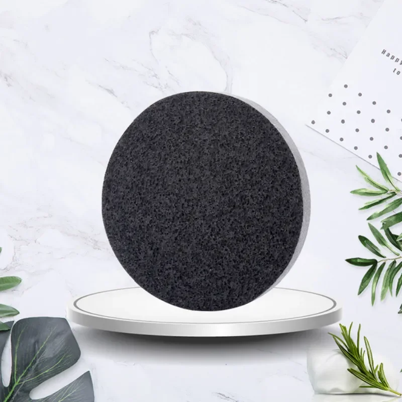 2/4 pièces fibre de bois naturelle bouffée du visage nettoyage du visage éponge de lavage exfoliant éponge de nettoyage bouffée nettoyant pour le visage