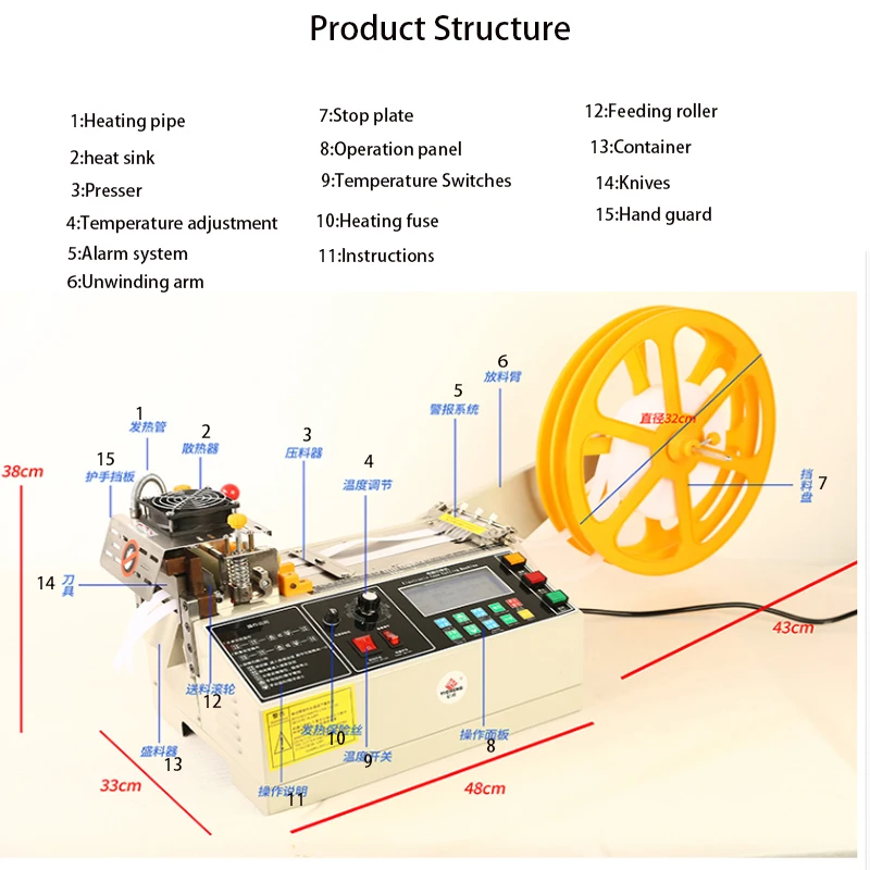 Imagem -04 - Máquina de Corte de Corda Computadorizada Automática Zíper Frio e Quente Corte de Fita Máquina de Webbing Banda Elástica