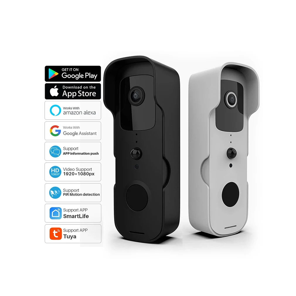 V30 Tuya Smart Video Doorbell Waterproof Night Vision Home Security 1080P FHD Camera Digital Visual Intercom WIFI Door Bell