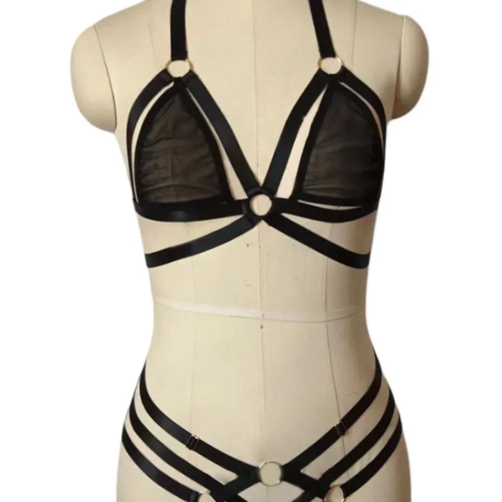 Ladies Sexy Sexy Lingerie Strappy Style Lingerie Set Lace Sets Sleepwear Suit Erotic Teddies Lingerie Nightwear - Image 6