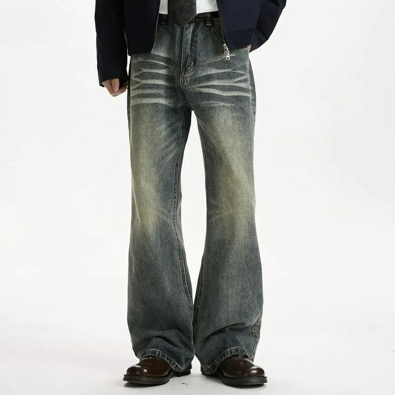 

Men's Autumn Spring Vintage Baggy Jeans Y2K Stretchable Business Casual Jeans Lightweight Straight Trouser Office and Daily Wear