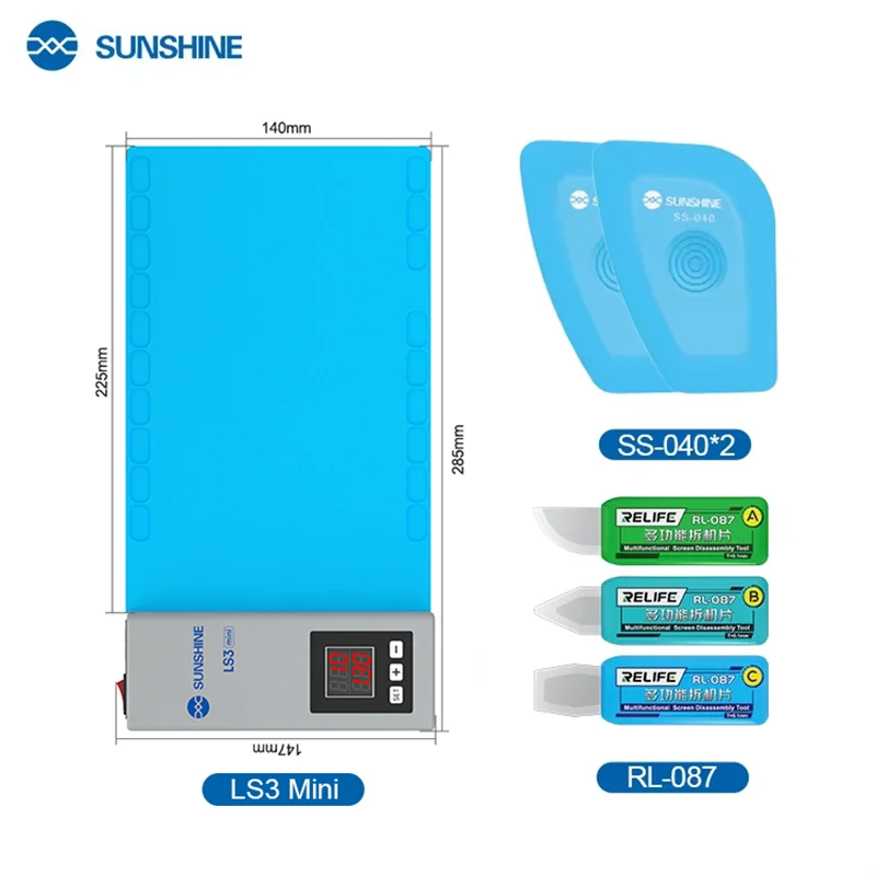 

SUNSHINE LS3 Mini LCD Screen Remover Smart Temperature Control for Phone Pad Tablet within 10.5" Screen Fast Heating Dismantling