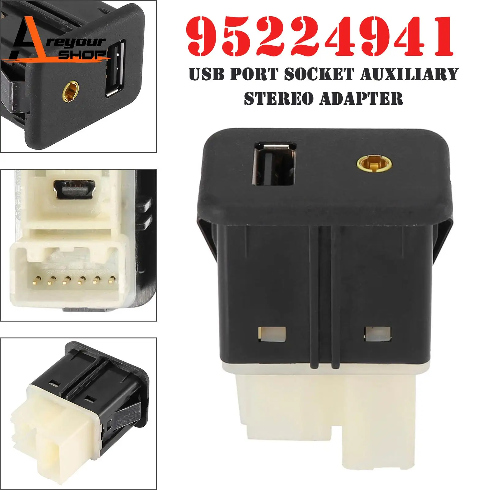 

Areyourshop USB-порт, вспомогательный стереоадаптер для Chevrolet Spark 95224941