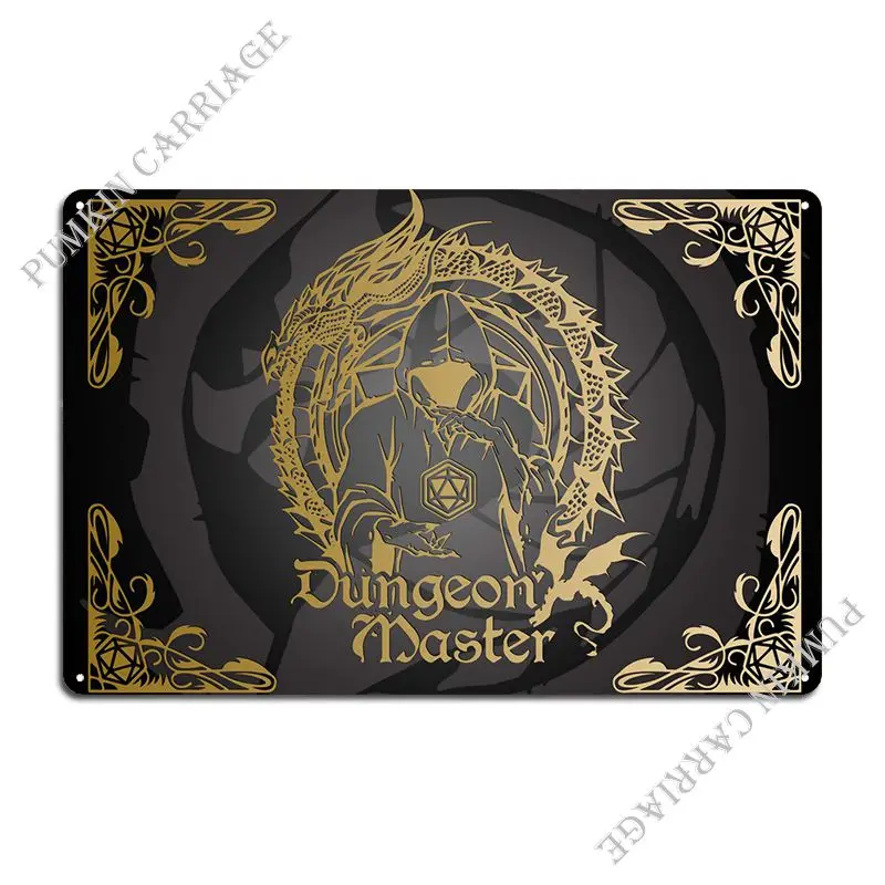 Dungeon Master Screen Metal Plaque Bar Design Classic Club Plaques Tin Sign Poster