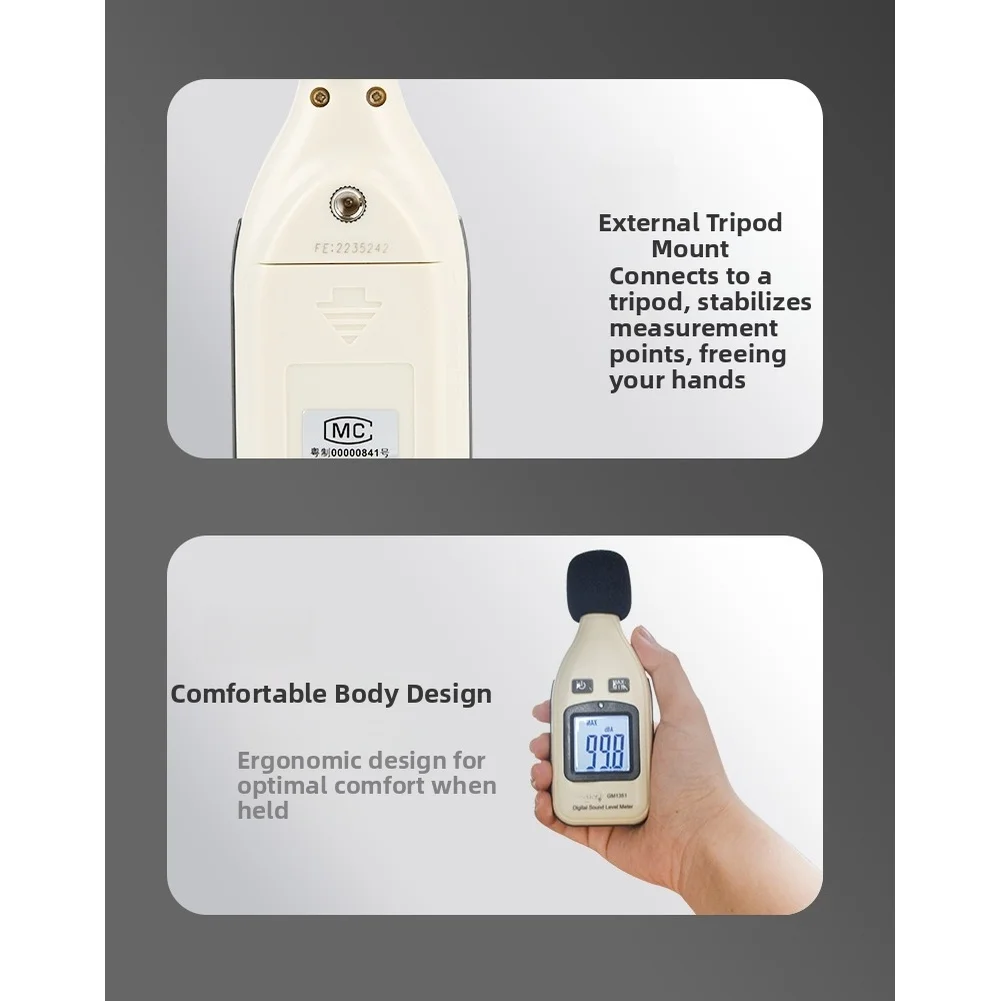

GM1351 Digital Noise Monitor with Adjustable Sampling Interval and Continuous Mode for Extended Duration Measurements