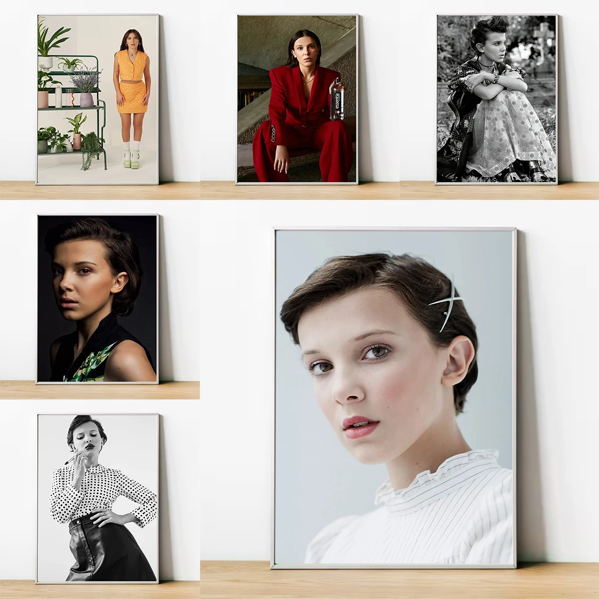 

Actress Millie Bobby Brown Poster Large Paintings Modern Living Room Decoration Canvas Posters for Wall Art Decorative Painting