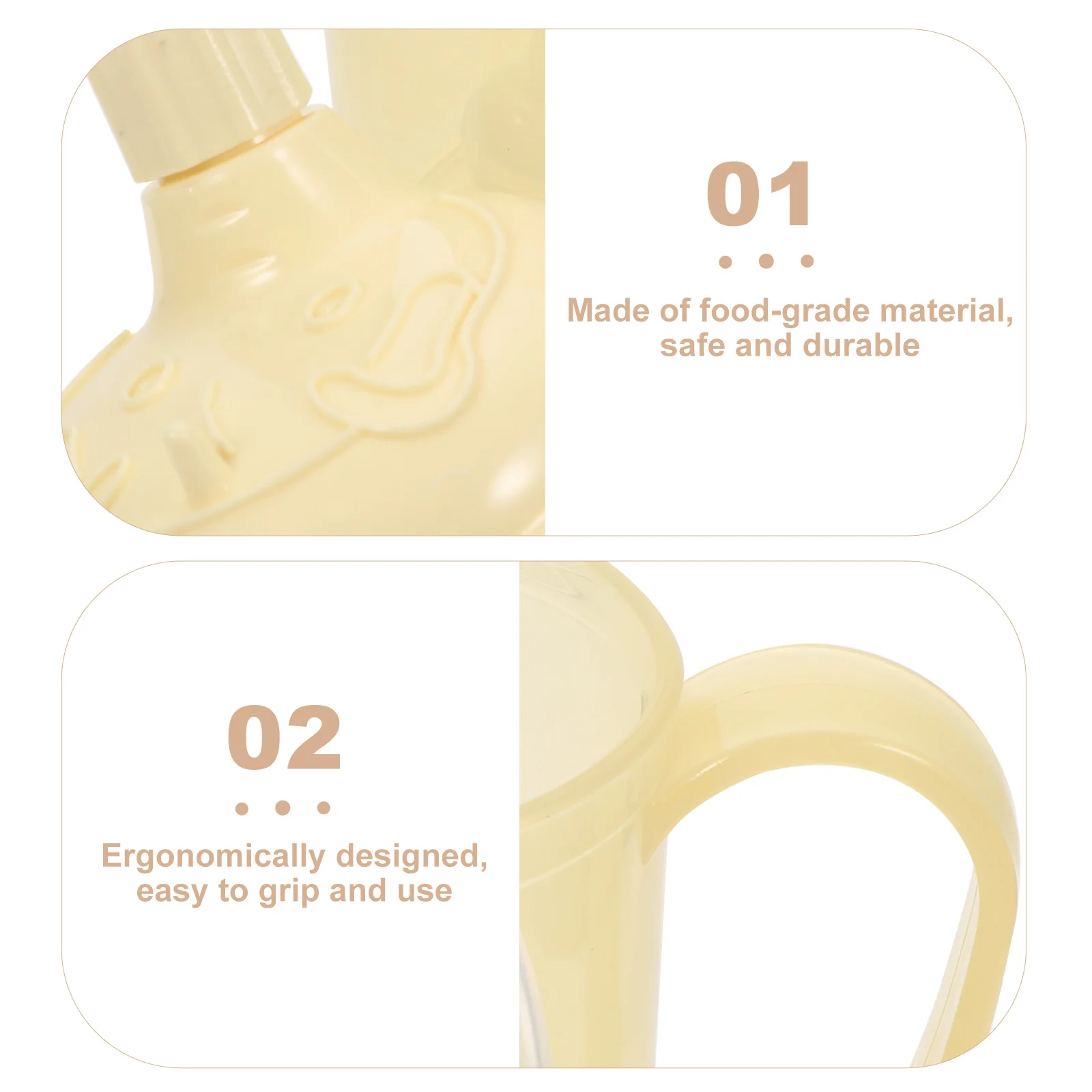 

Elderly Drinking Cups Spill Proof Non Leak Sippy Cup for Adults Disabled People PP Material Portable Water Bottle Hospital Use