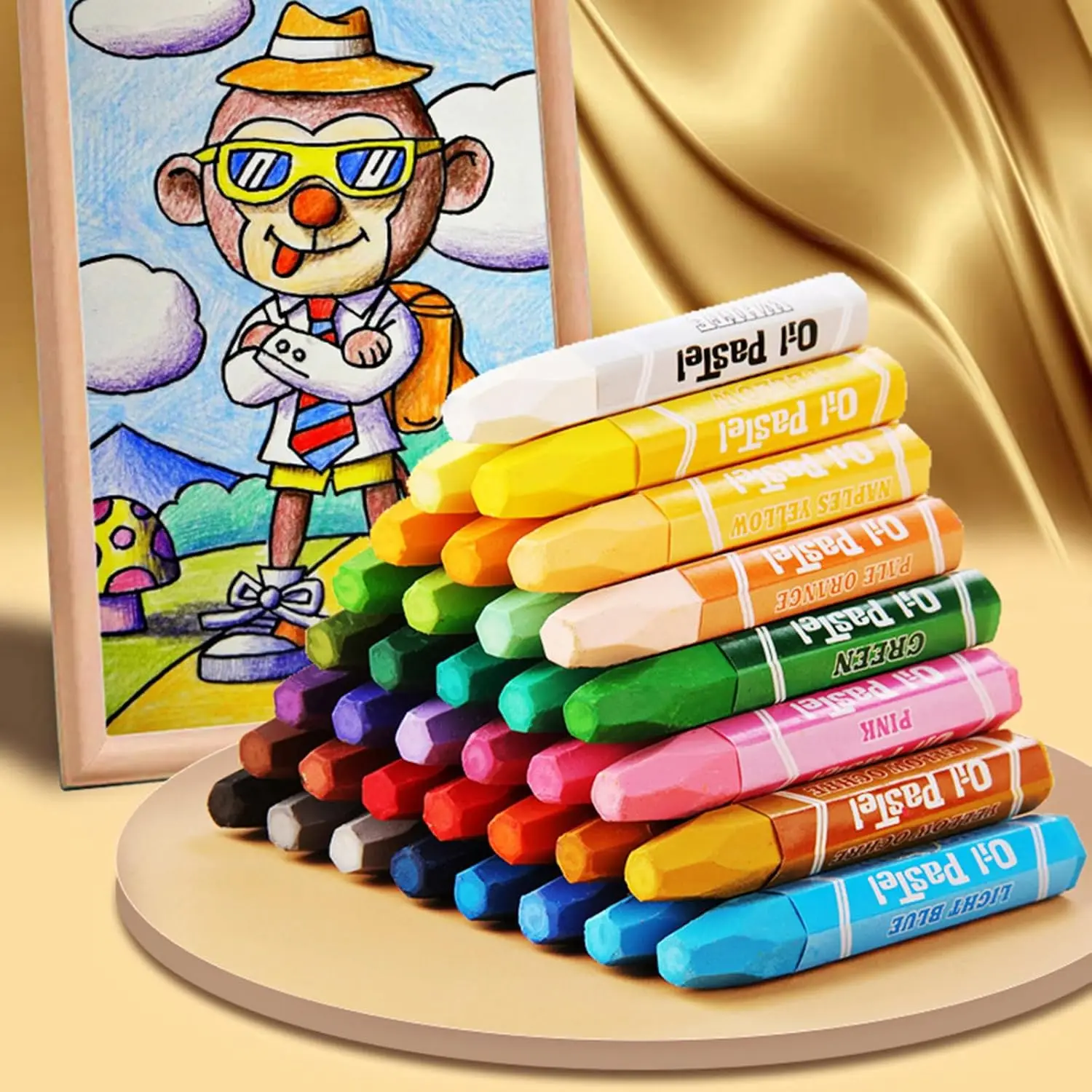 12/24/36 Colors Crayons Non Toxic Washable Oil Pastel for Kids,Art Supplies Drawing Coloring Crayon Set,Gift for Boys Girls