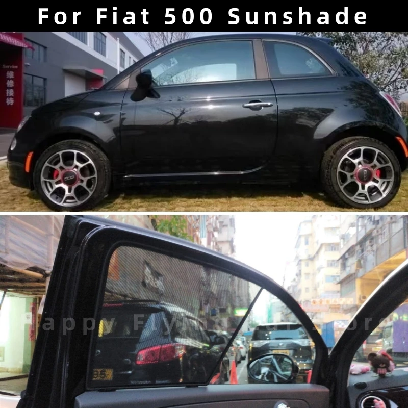 

Suitable for FIAT 500 car window sunshade,front and side door sun baffle,mesh curtain