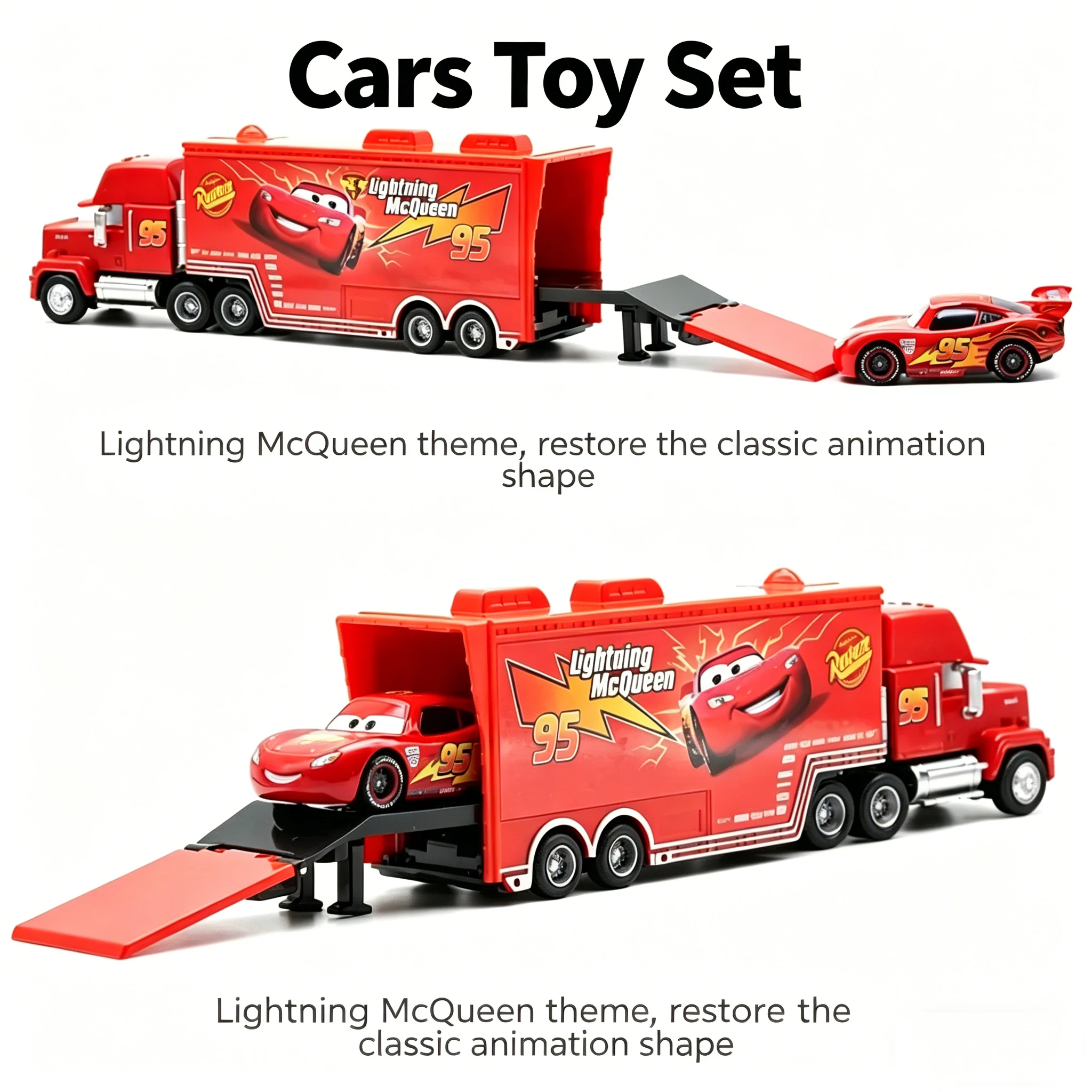 

IN STOCK! Disney Pixar Cars & Truck Set – Lightning McQueen, Mack, The King, Cruz – Model Cars & Trucks, Surprise Gift for Kids
