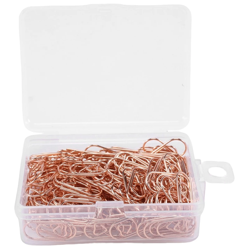 

150 Pieces Cute Paper Clips Mini Clips Heart Shaped Paperclips Bookmark Clips For Office Supplier School