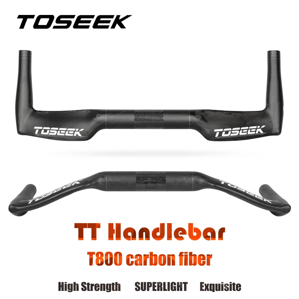 

TOSEEK Carbon Fiber Road Bicycle Rest Relaxation TT Handle 31.8mm 400/420/440mm Race Class Bike Handlebar Bike Accessories