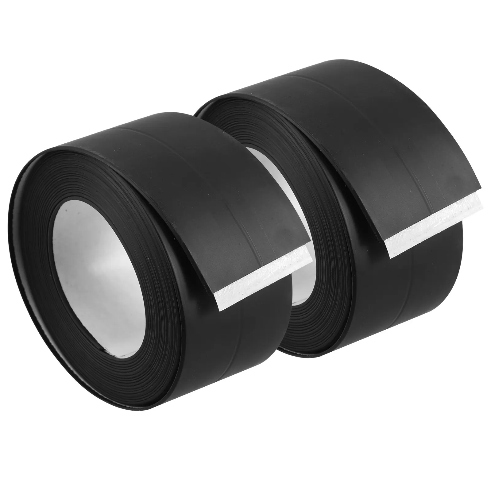 2Pcs Waterproof Black Self-adhesive Peel And Stick Caulk Tape For Kitchen Sink Edge New Home Decor Strip PVC Seal