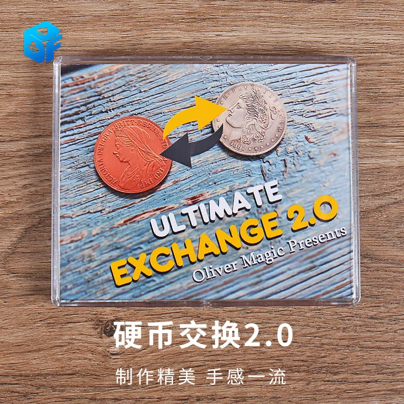 Ultimate Exchange 2.0 (Morgan Dollar /Victoria) by Oliver Magic Close up Magic Tricks Coin Magic Props Magician Gimmick Fun