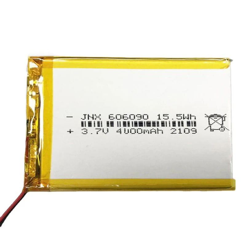 3.7V 606090 4000mah High-capacity Polymer Lithium Battery for Mobile Power Solar Street Lamp Charging Treasure Power Bank Laptop