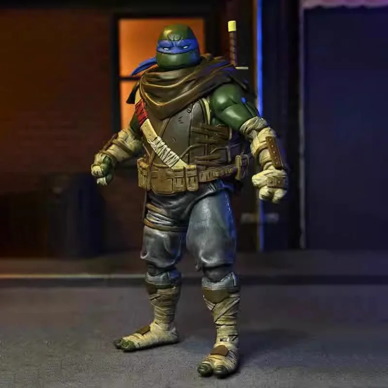 Neca 54312 Ninja Turtles Anime Figure The Last Ronin Leonardo Da Vinci Anime Figure Collection Statues Doll Model Gift Kids Toys